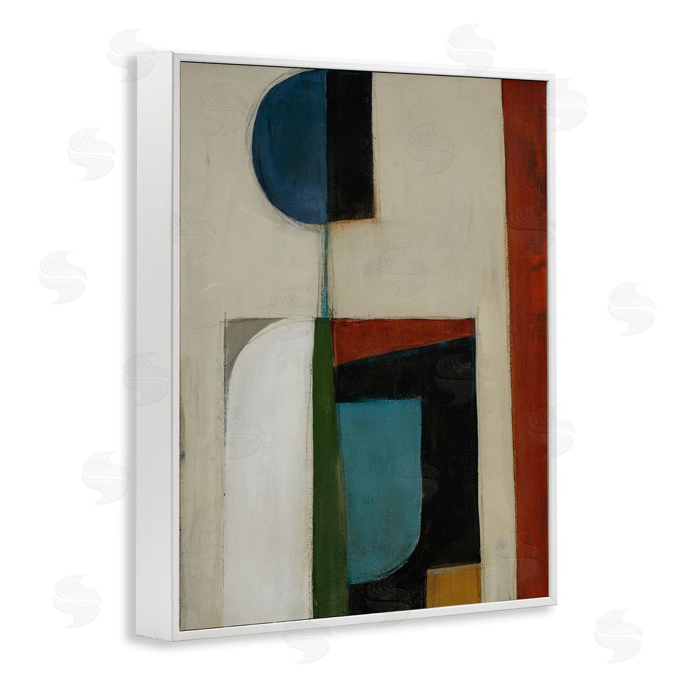 Kippi Leonard Balanced Abstract Structure White Framed Giclee Wall Art Print