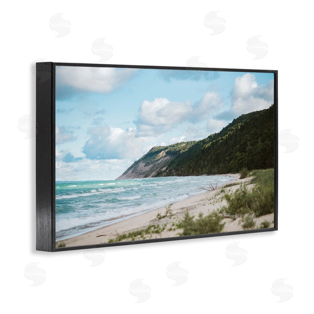 Amy Carroll Sleeping Bear Cliff Black Framed Giclee Wall Art Print