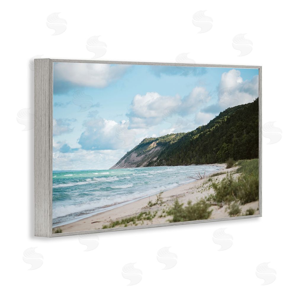 Amy Carroll Sleeping Bear Cliff Gray Framed Giclee Wall Art Print