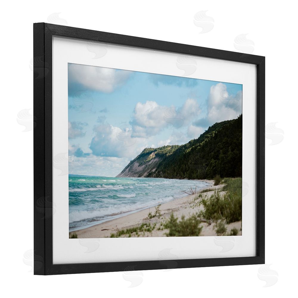 Amy Carroll Sleeping Bear Cliff Black Framed Print Under Glass Wall Art