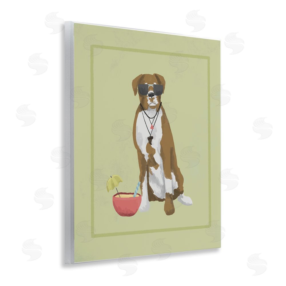 Sadie Harper Boxer Beach Day Wall Plaque Art Print