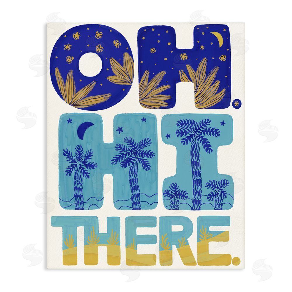 Connie Summers Oh Hi There Tropical Stretched Canvas Wall Art Print