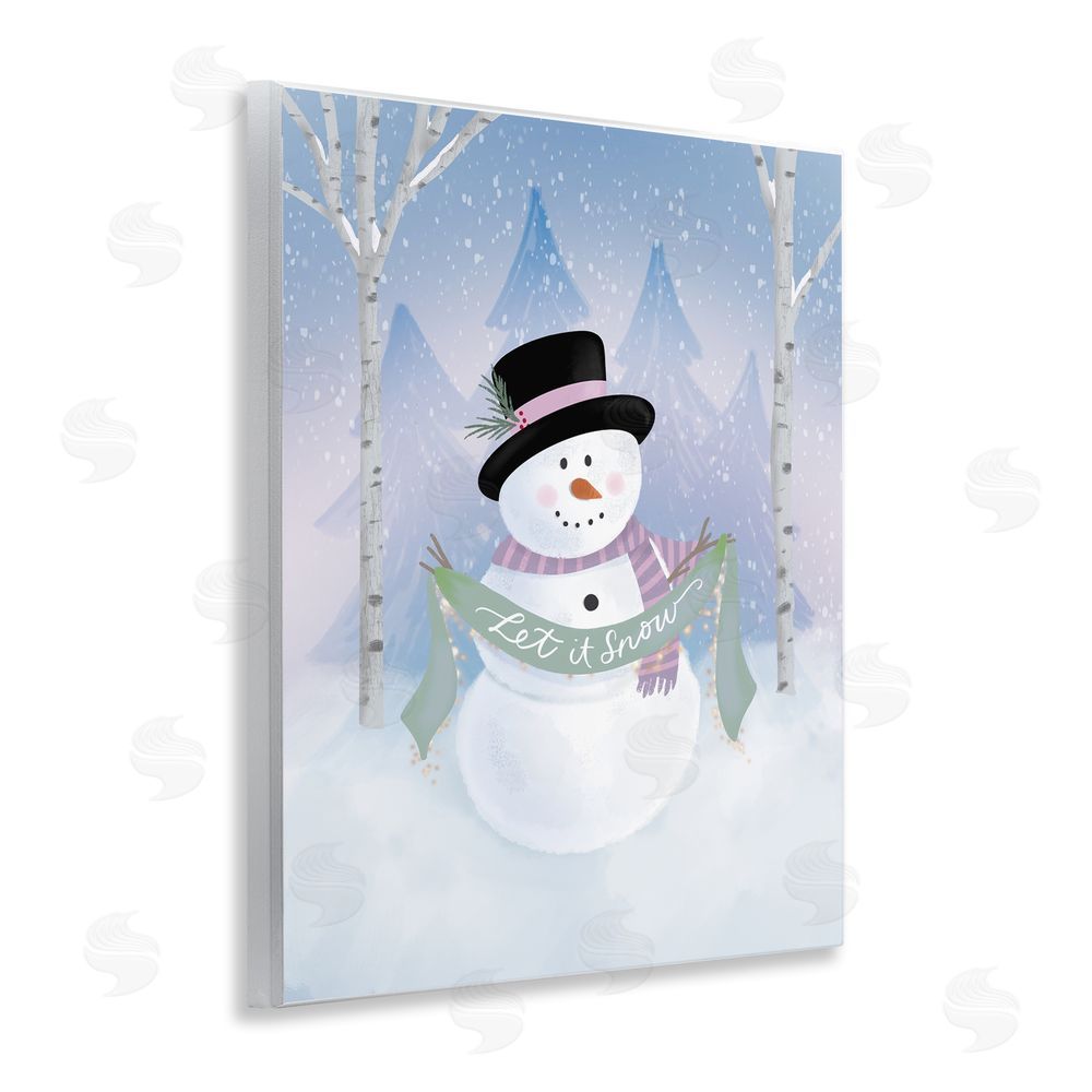 Sandra Picco Let It Snow Soft Snowman Wall Plaque Art Print