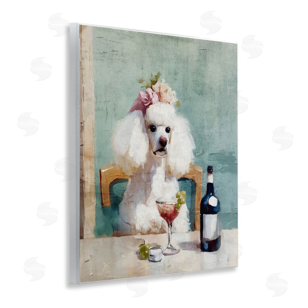 Annabelle Hall Poodle At Lunch Wall Plaque Art Print