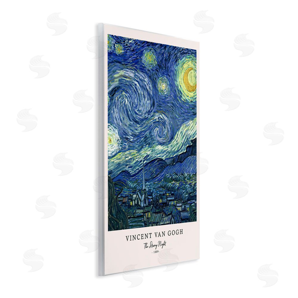 Vintage Hustle Classic Starry Night Van Gogh Wall Plaque Art Print