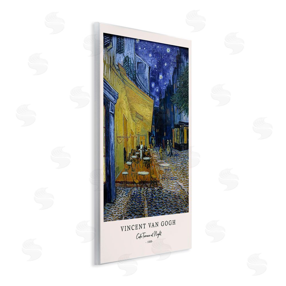 Vintage Hustle Classic Cafe Terrace At Night Wall Plaque Art Print