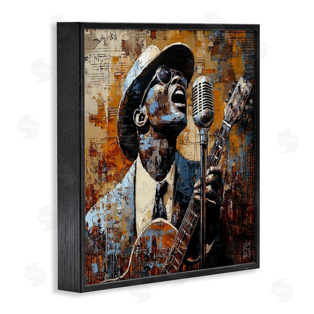 Sara Culpepper Passionate Blues Singer Black Framed Giclee Wall Art Print