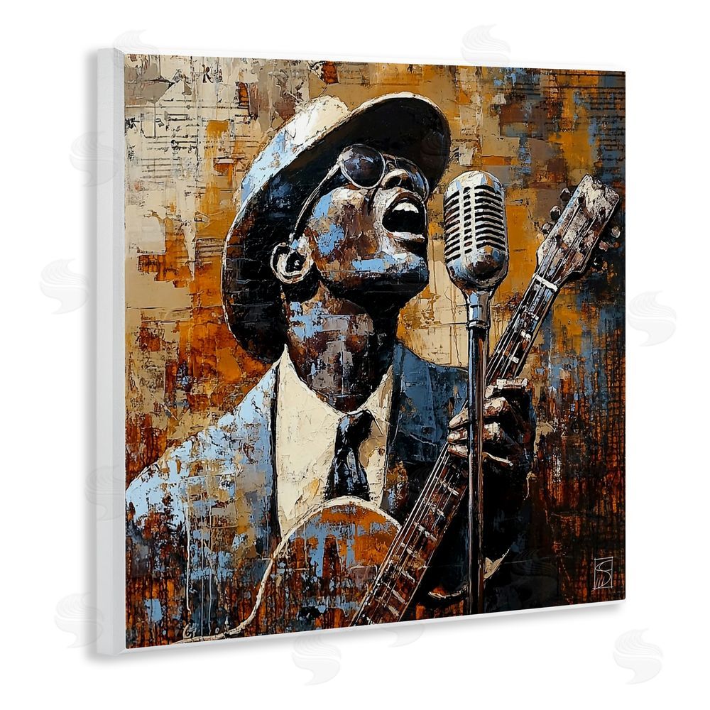 Sara Culpepper Passionate Blues Singer Wall Plaque Art Print