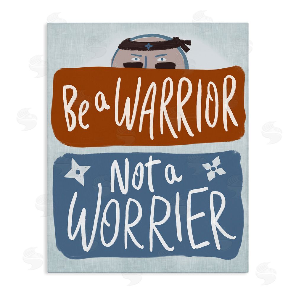 Connie Summers Warrior Not Worrier Stretched Canvas Wall Art Print