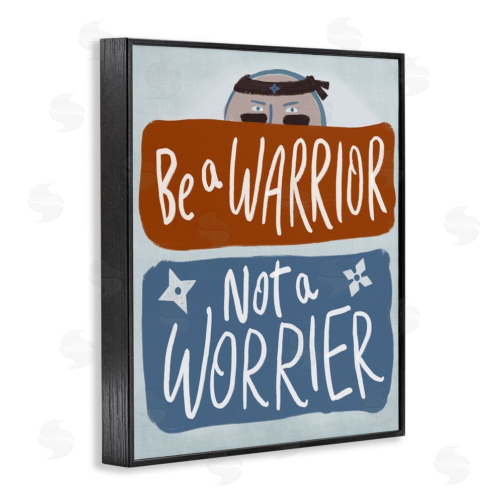 Connie Summers Warrior Not Worrier Black Framed Giclee Wall Art Print
