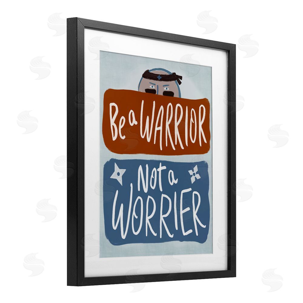 Connie Summers Warrior Not Worrier Black Framed Print Under Glass Wall Art