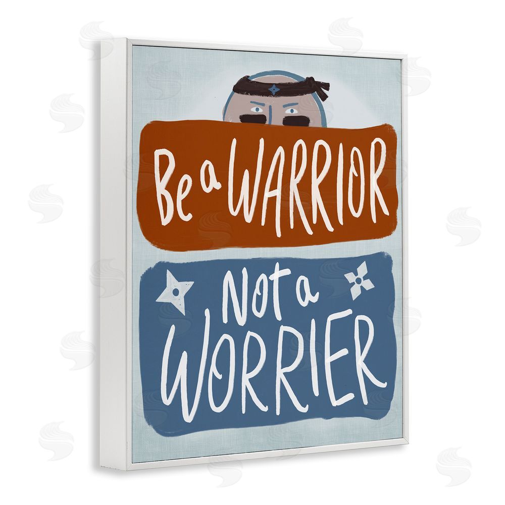 Connie Summers Warrior Not Worrier White Framed Giclee Wall Art Print