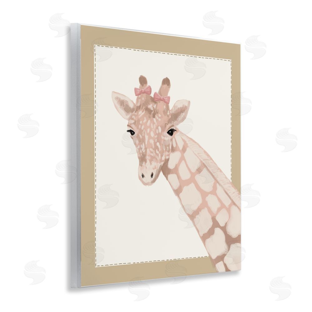 Sadie Harper Sweet Giraffe with Bows Wall Plaque Art Print