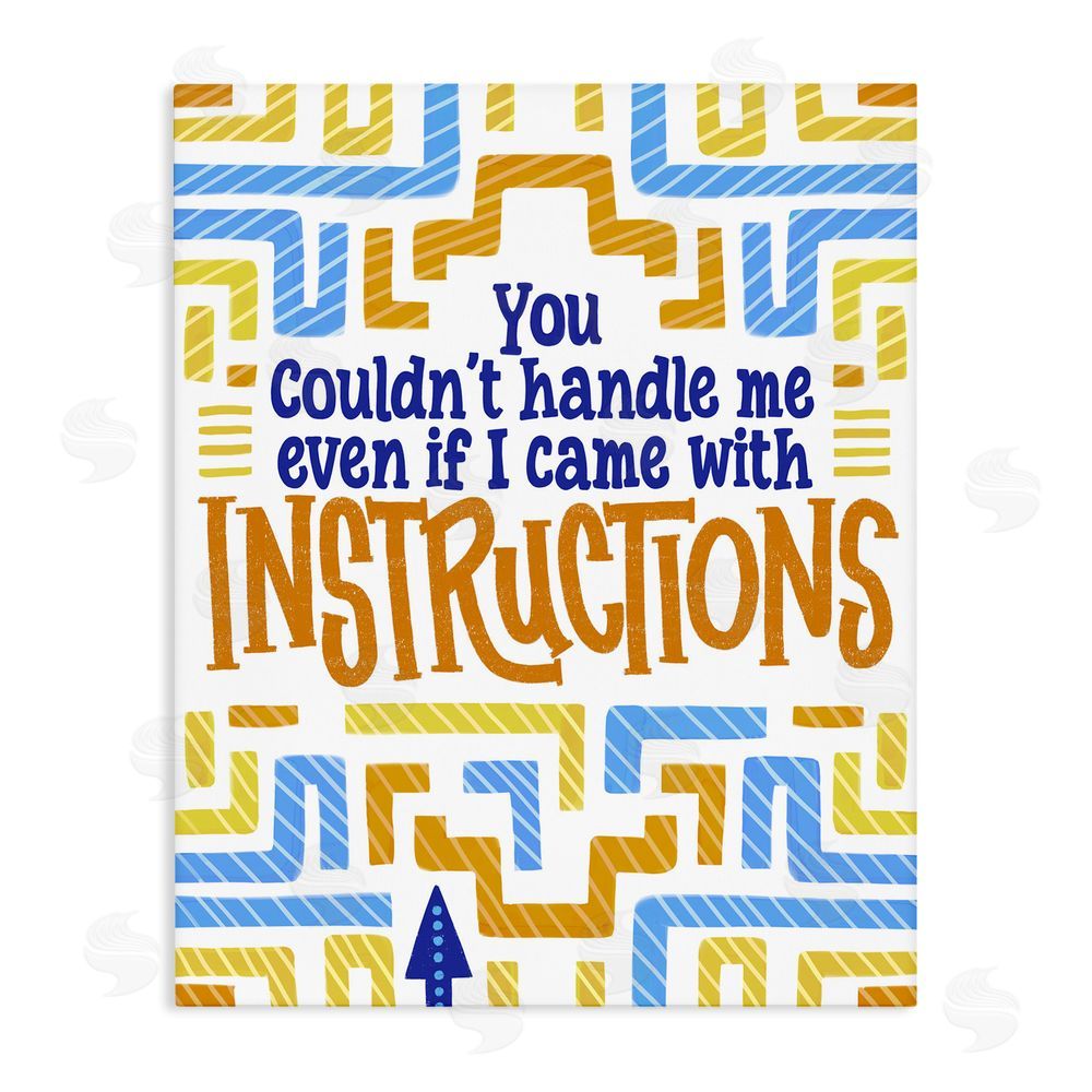 Connie Summers Funny Can't Handle Me Stretched Canvas Wall Art