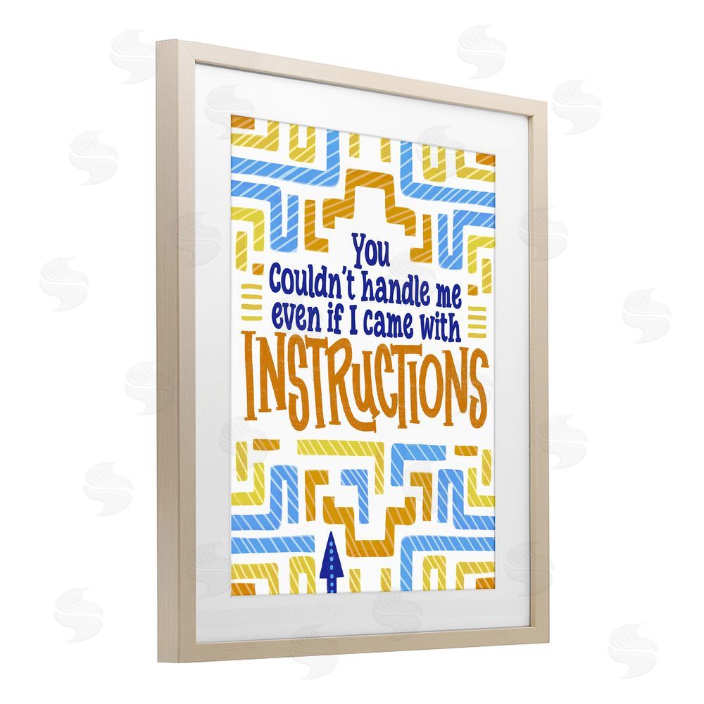 Connie Summers Funny Can't Handle Me Brown Framed Print Under Glass with Mat Wall Art