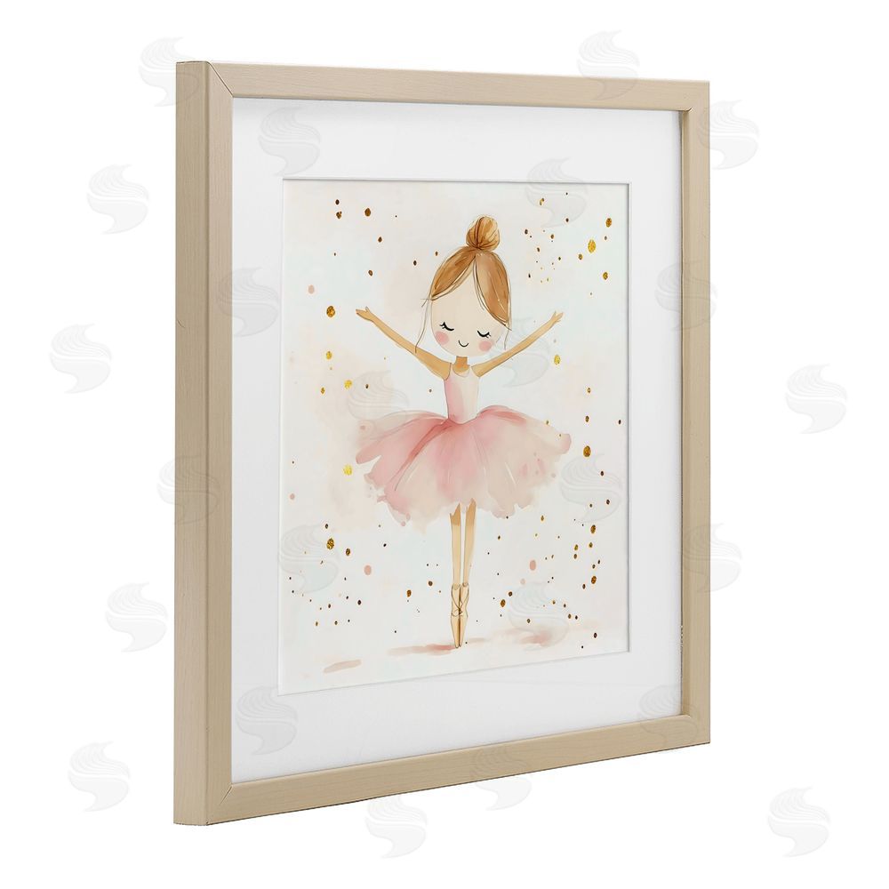 Creative Studio Ballerina On Her Toes Birch Framed Print Under Glass Wall Art