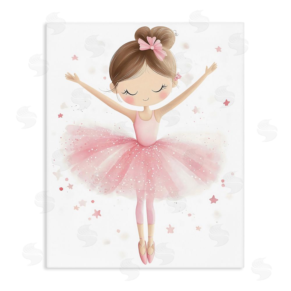 Creative Studio Graceful Ballerina Pose Stretched Canvas Wall Art