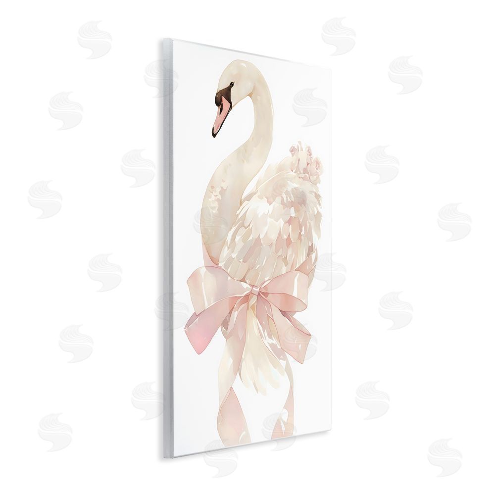 Creative Studio Coquette Swan with Bow Wall Plaque Art Print