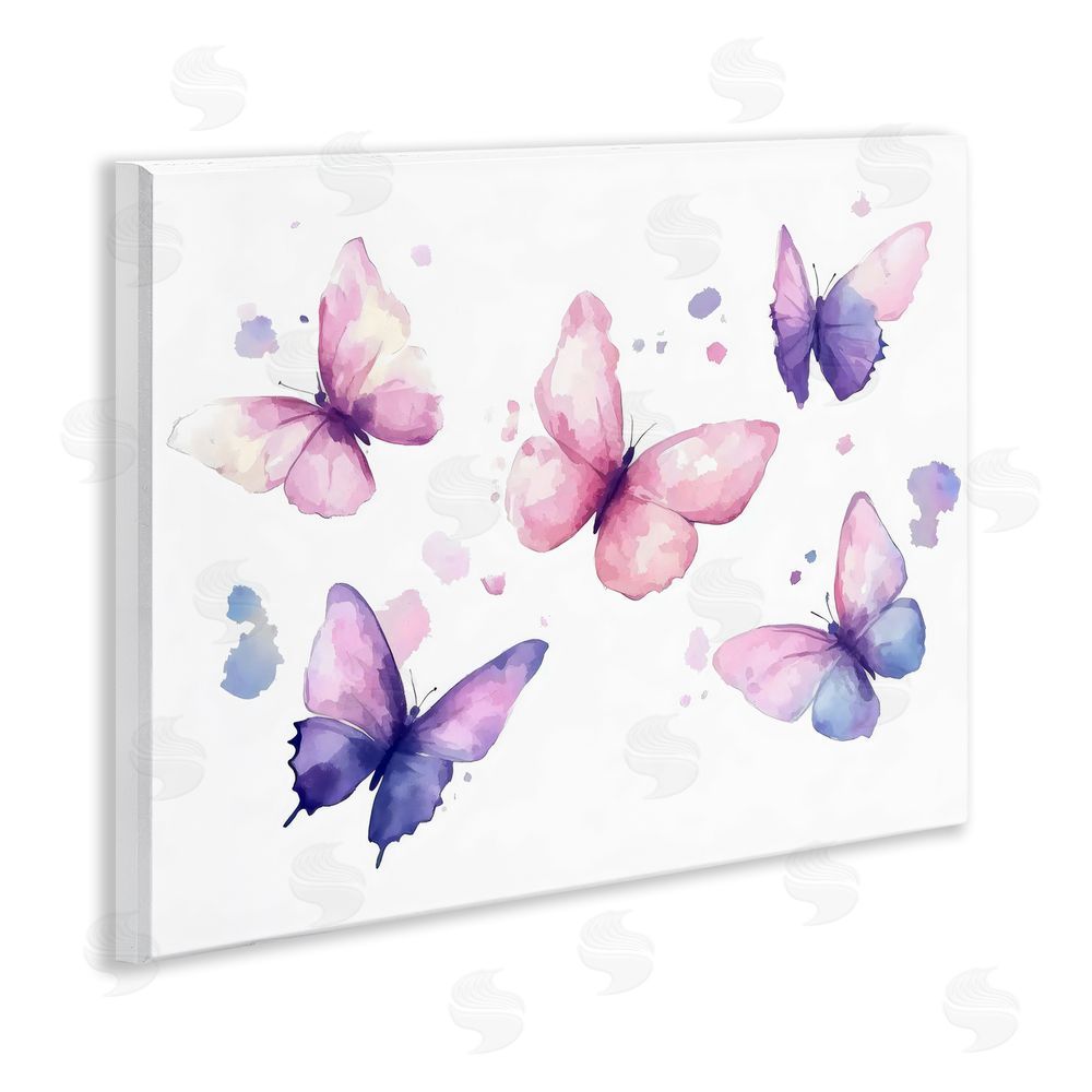 Creative Studio Blue and Pink Butterflies Wall Plaque Art Print
