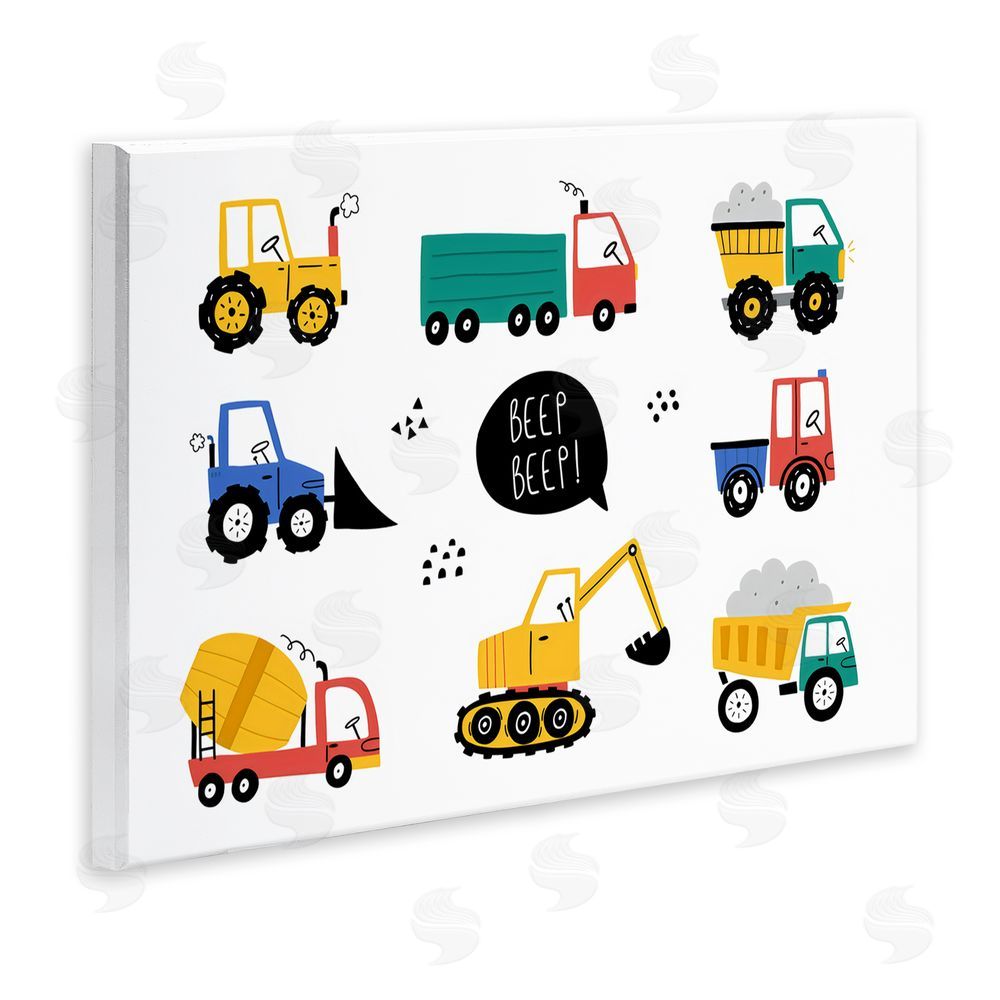 Creative Studio Beep Construction Vehicles Wall Plaque Art Print