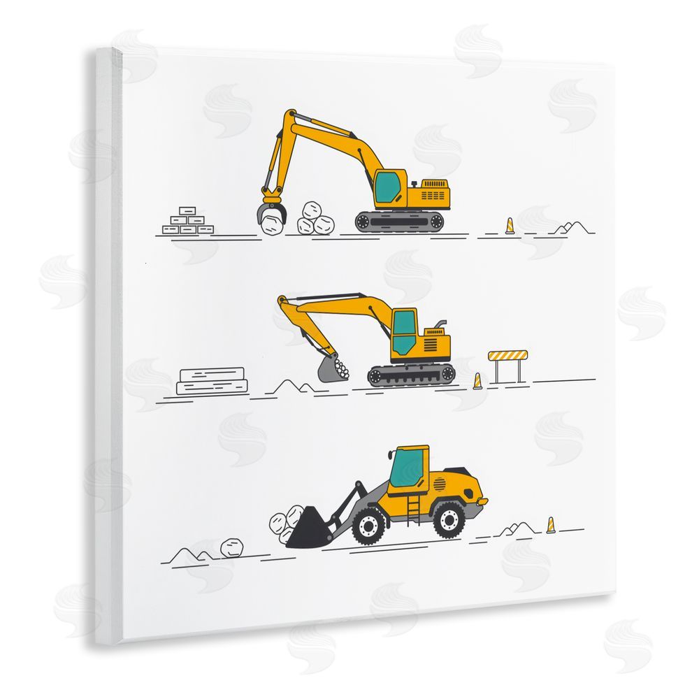 Creative Studio Construction Digs Machine Wall Plaque Art Print