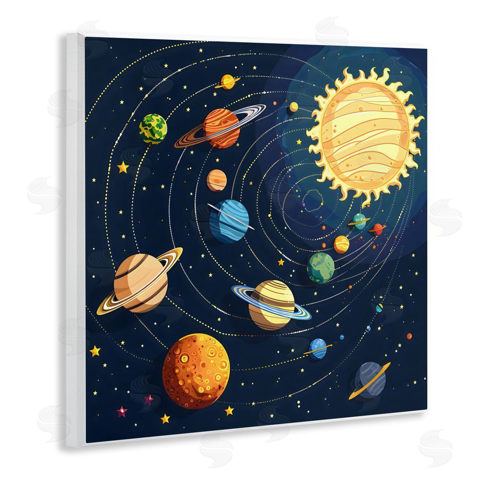 Creative Studio Planets Around The Sun Wall Plaque Art Print