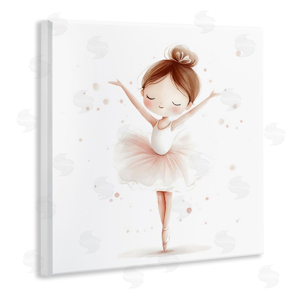 Creative Studio Delicate Little Ballerina Girl Wooden Wall Plaque Art Print