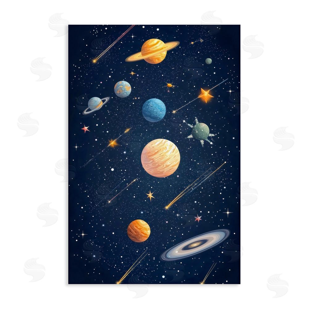 Creative Studio The Galaxy Composition Stretched Canvas Wall Art Print