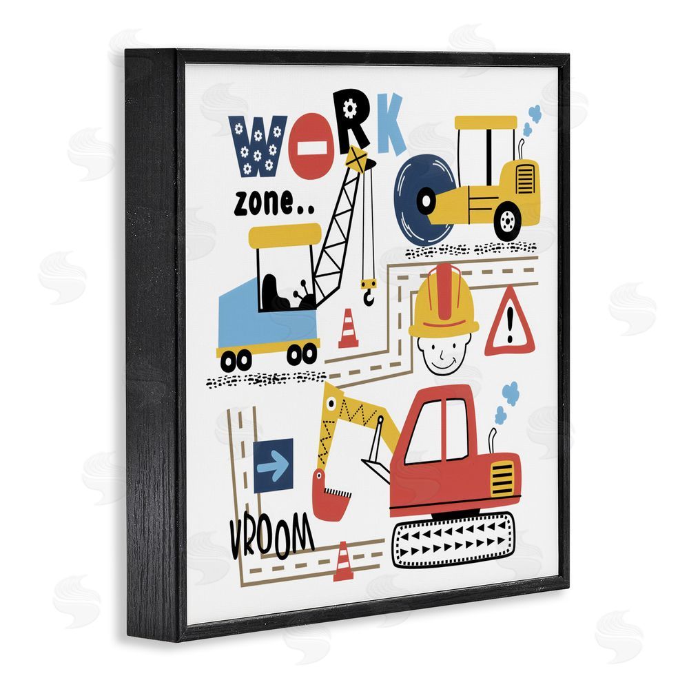 Creative Studio Work Zone Construction Essentials Black Framed Giclee Wall Art Print