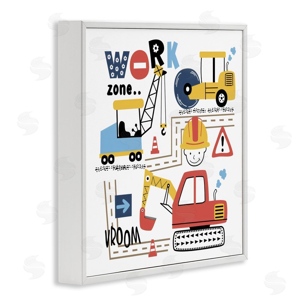 Creative Studio Work Zone Construction Essentials White Framed Giclee Wall Art Print