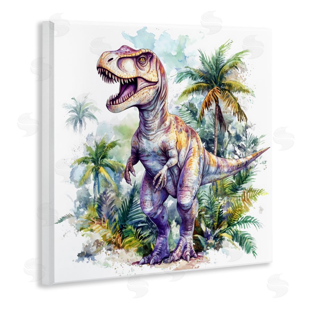 Creative Studio T-Rex Among Palm Trees Wall Plaque Art Print