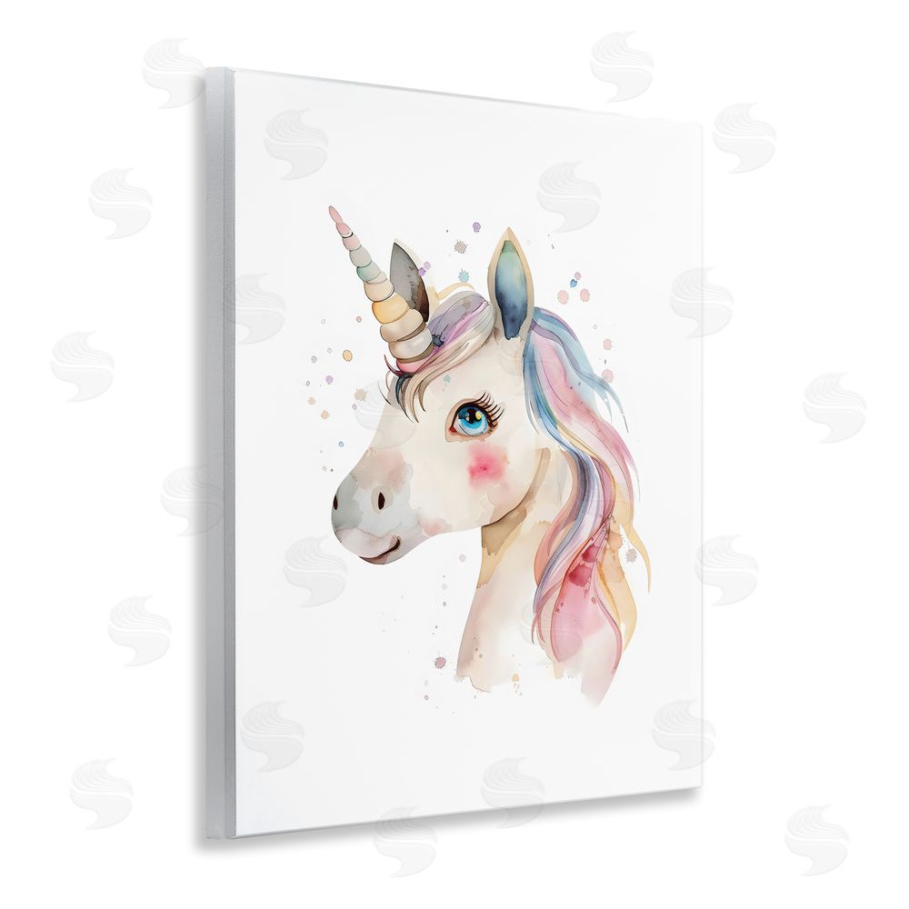 LSR Design Studio Dreamy Pastel Unicorn Wooden Wall Plaque Art Print