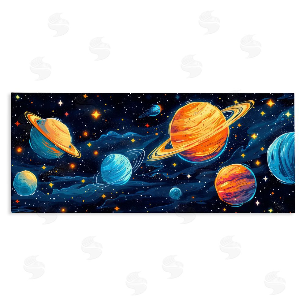 Creative Studio Starry Universe Whimsy Stretched Canvas Wall Art Print