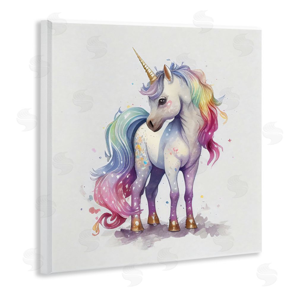 Creative Studio Watercolor Unicorn & Rainbow Mane Wall Plaque Art Print