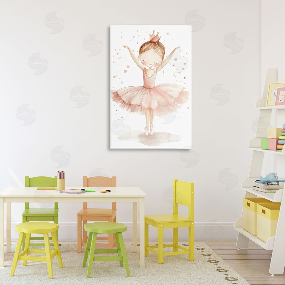 Creative Studio Sweet Pink Tutu Stretched Canvas Wall Art Print in Room