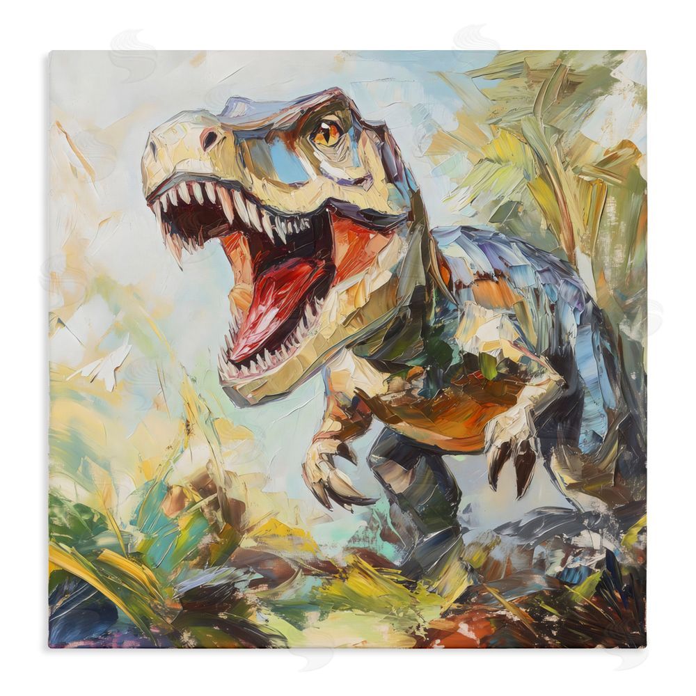 Creative Studio Enchanting T-Rex Roar Stretched Canvas Wall Art