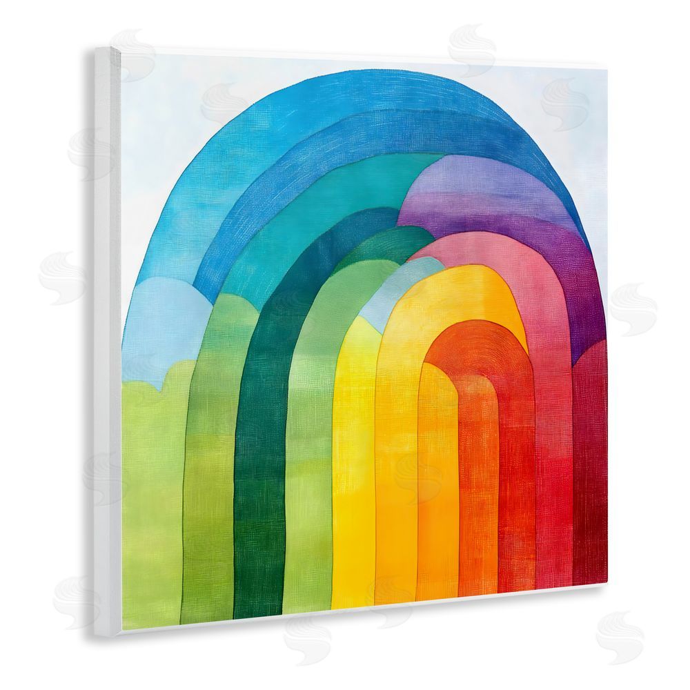 Creative Studio Vibrant Rainbow Arch Abstraction Wall Plaque Art Print