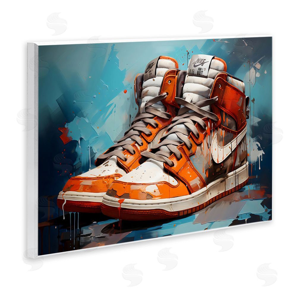 Creative Studio Red & White Sneakers Splash Wall Plaque Art Print