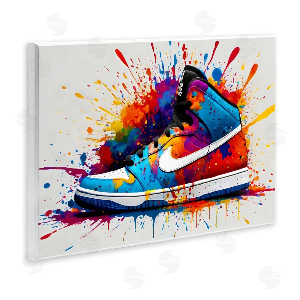 Creative Studio Centric Sneaker Splash Wall Plaque Art Print