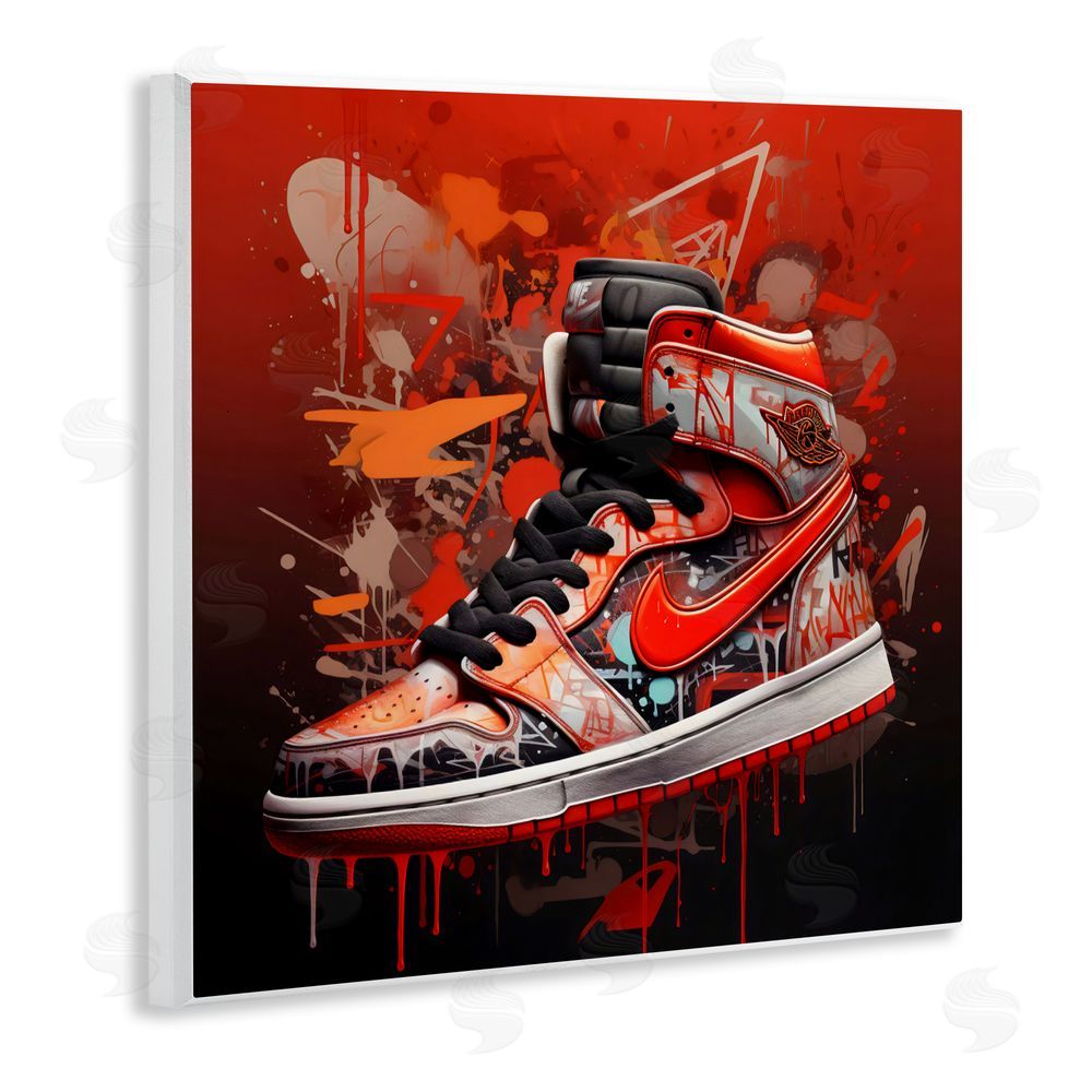Creative Studio Shades Of Red Sneaker Wall Plaque Art Print