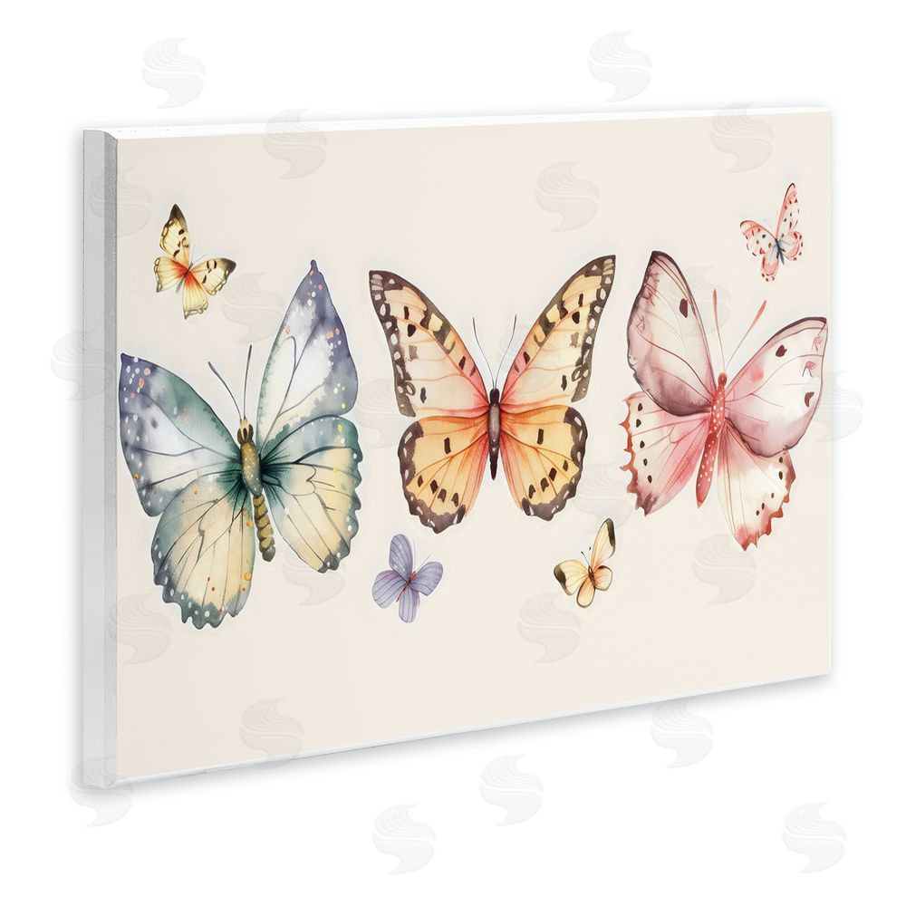 Creative Studio Graceful Butterfly Trio Wooden Wall Plaque Art Print