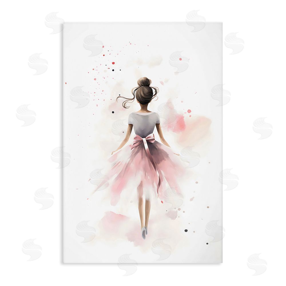 Creative Studio Speckled Ballerina View Stretched Canvas Wall Art Print
