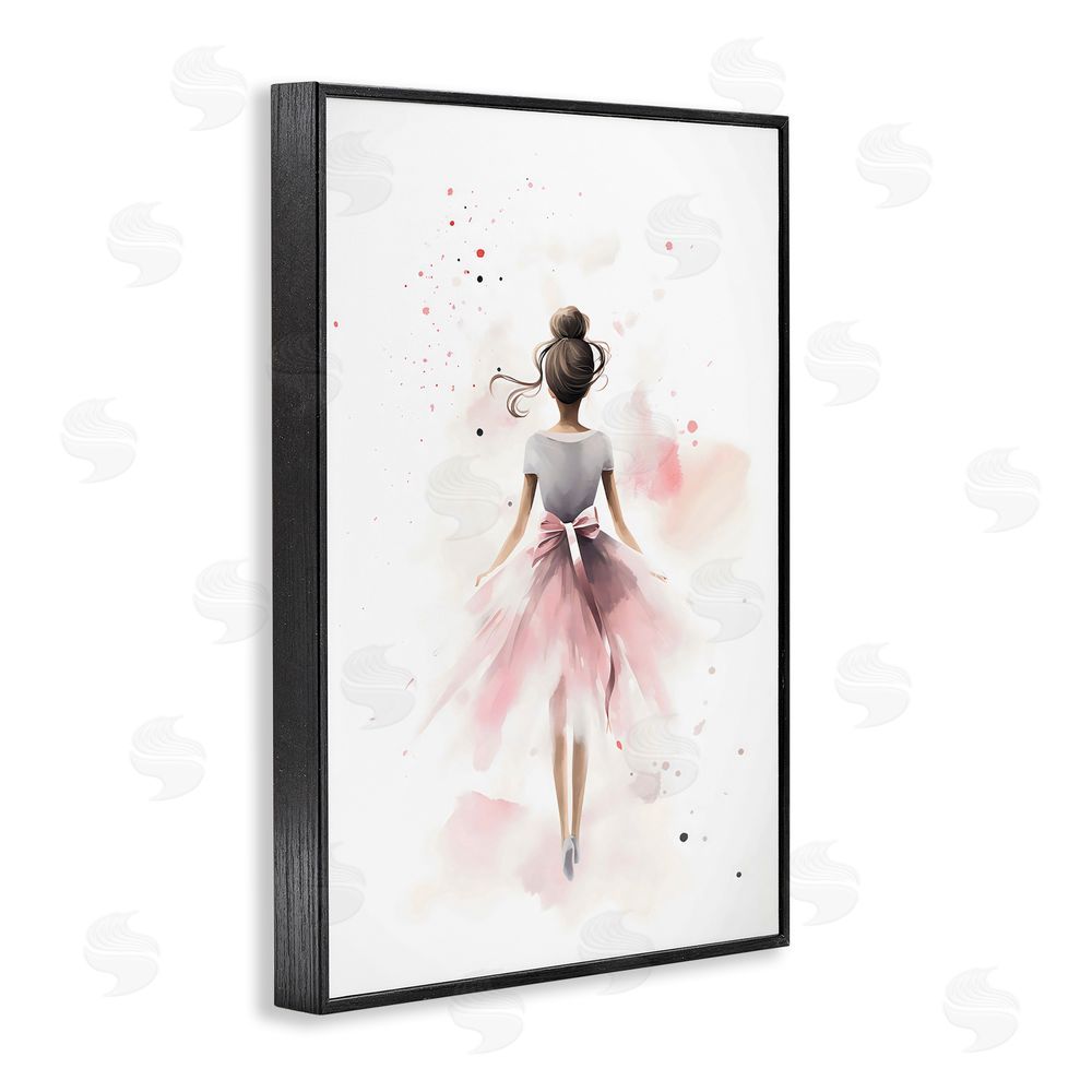 Creative Studio Speckled Ballerina View Black Framed Giclee Wall Art Print
