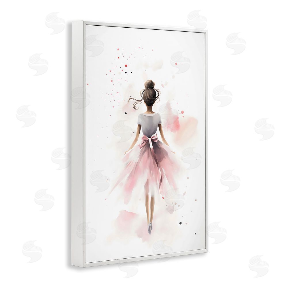 Creative Studio Speckled Ballerina View White Framed Giclee Wall Art Print