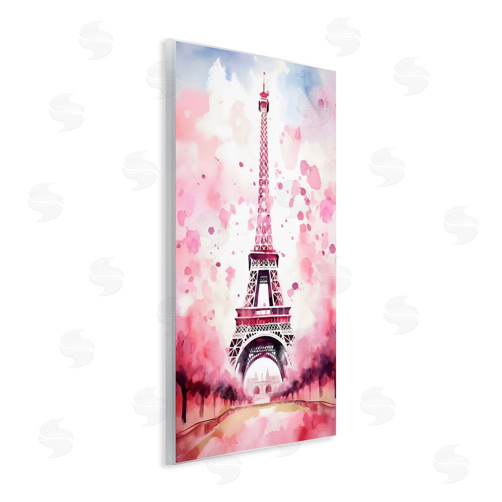 Creative Studio Blush Watercolor Eiffel Tower Wall Plaque Art Print