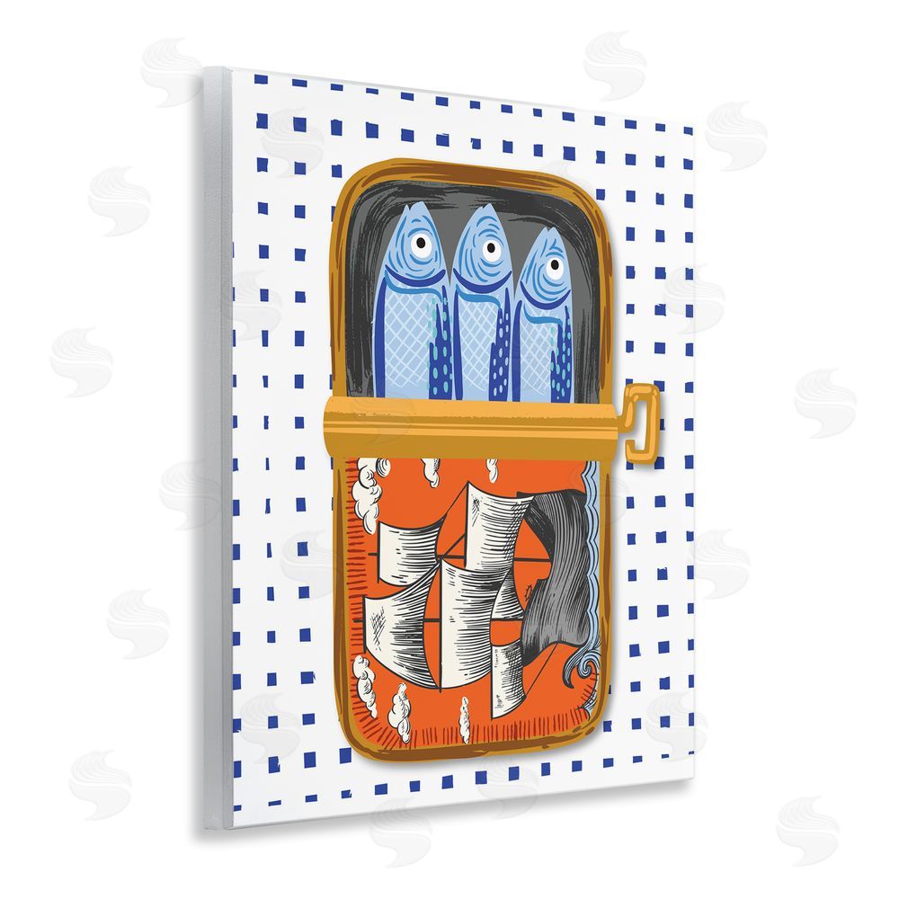 Arrolynn Weiderhold Retro Nautical Sardines Tin Wall Plaque Art Print