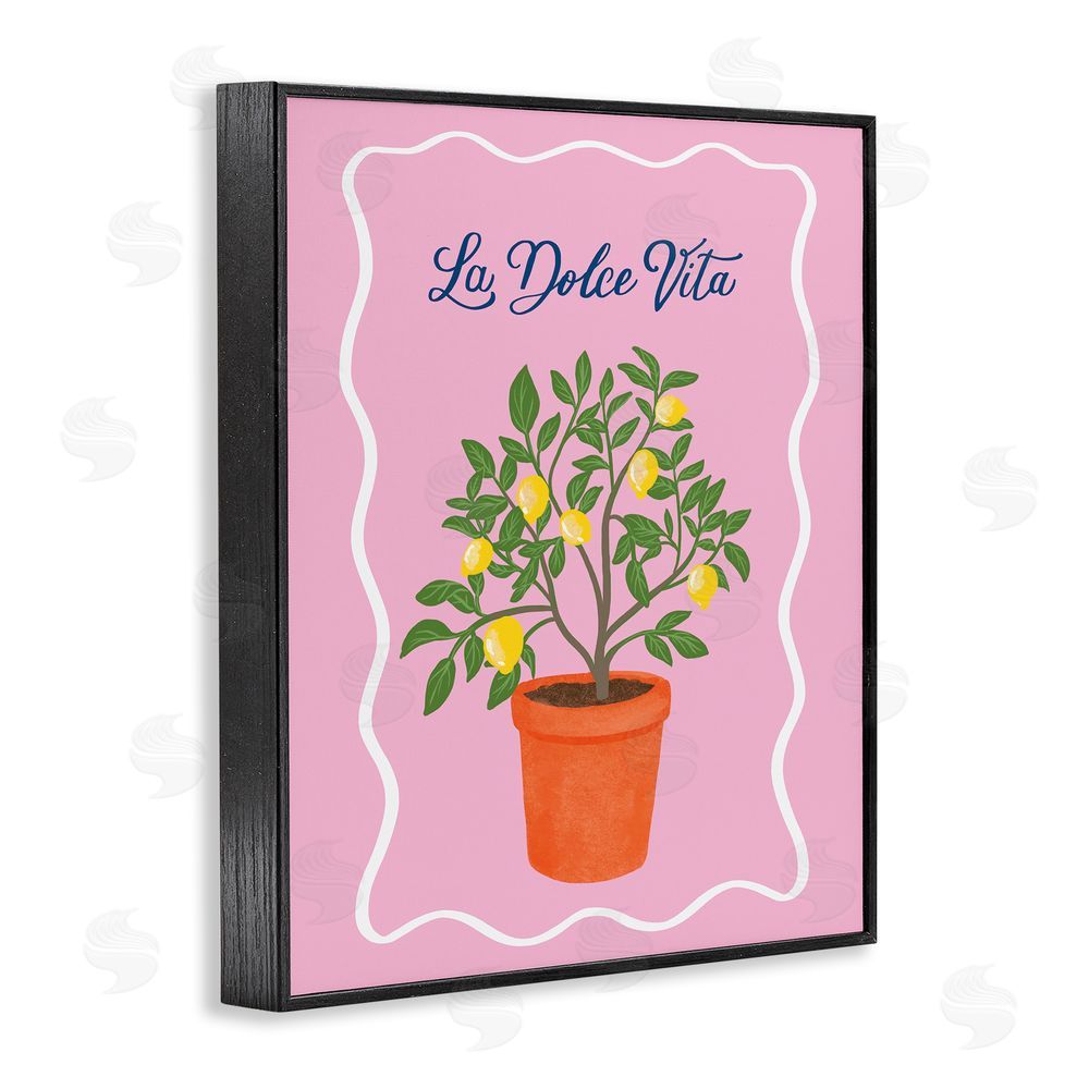 Be Ni La Dolce Vita Lemon Tree Blacked Framed Giclee Wall Art Print