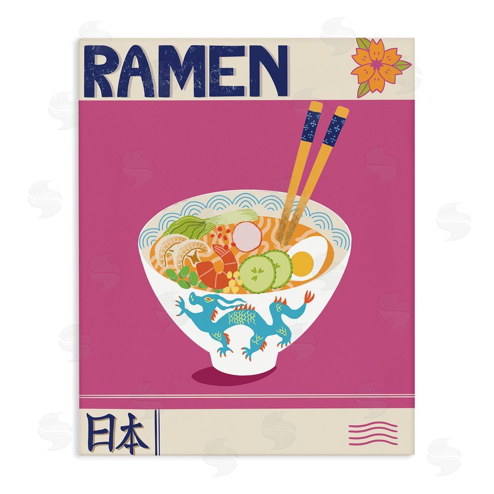 Jo Reid Enchanted Japanese Ramen Stretched Canvas Wall Art