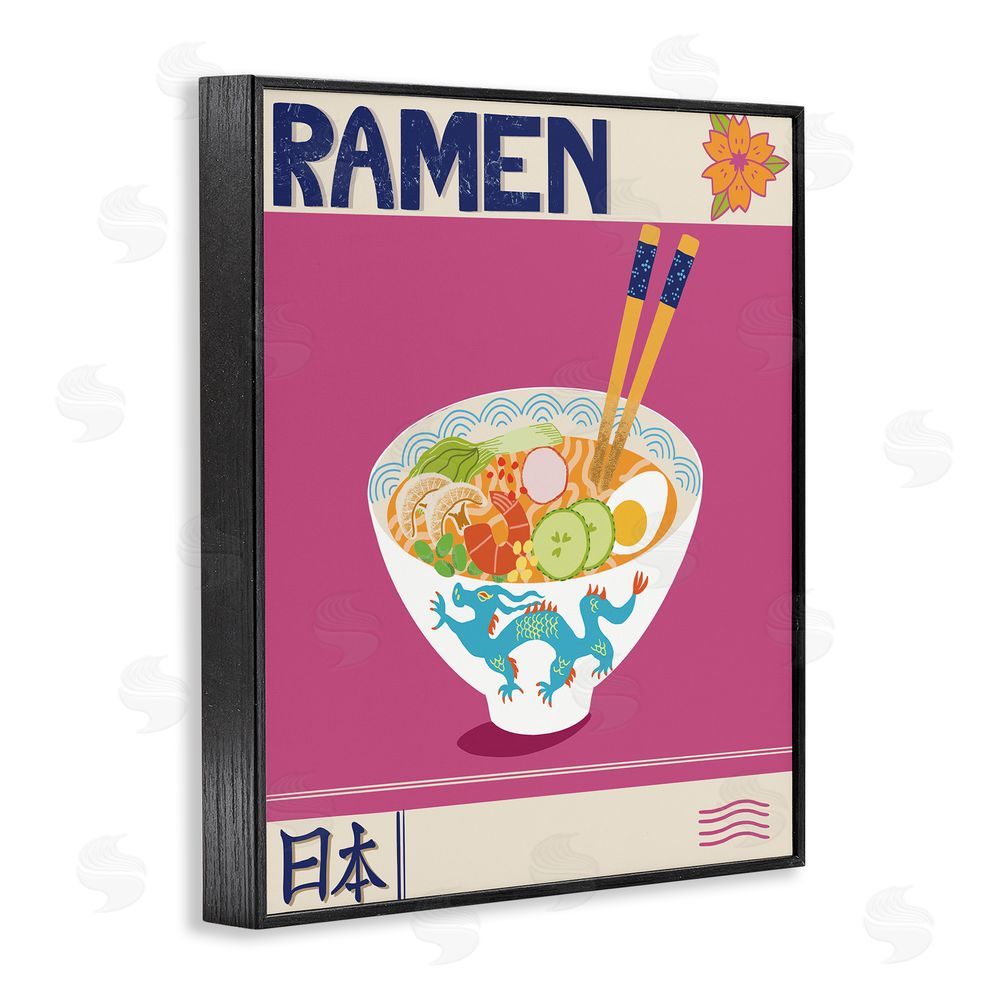 Jo Reid Enchanted Japanese Ramen Blacked Framed Giclee Wall Art Print