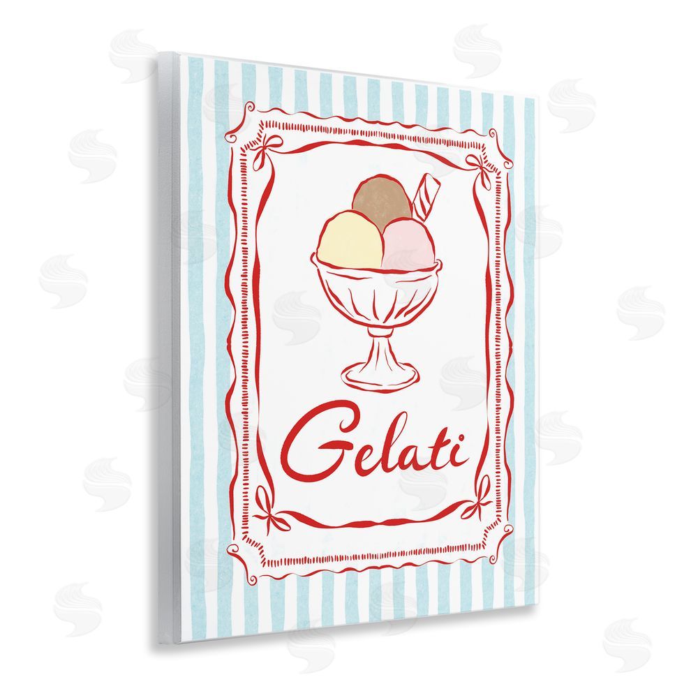 Miriam Wood Italian Summer Gelati Wooden Wall Plaque Art Print